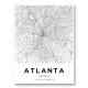 Atlanta Georgia City Map Art Print