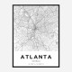 Atlanta Georgia City Map Art Print