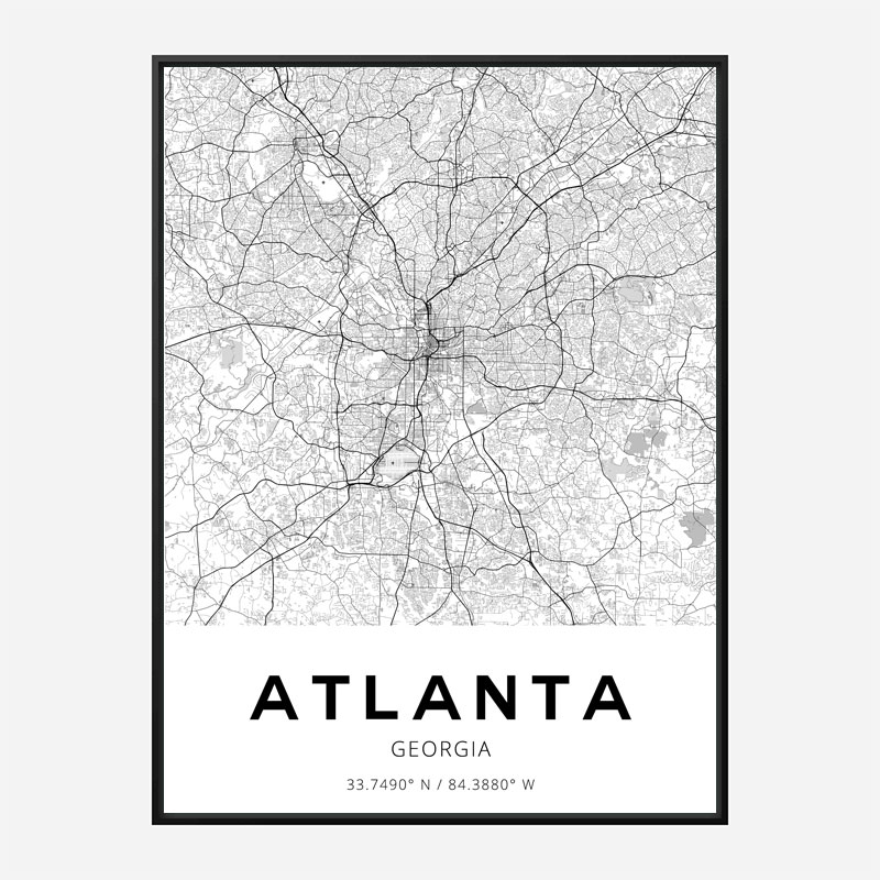 Atlanta Georgia City Map Art Print