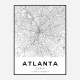 Atlanta Georgia City Map Art Print