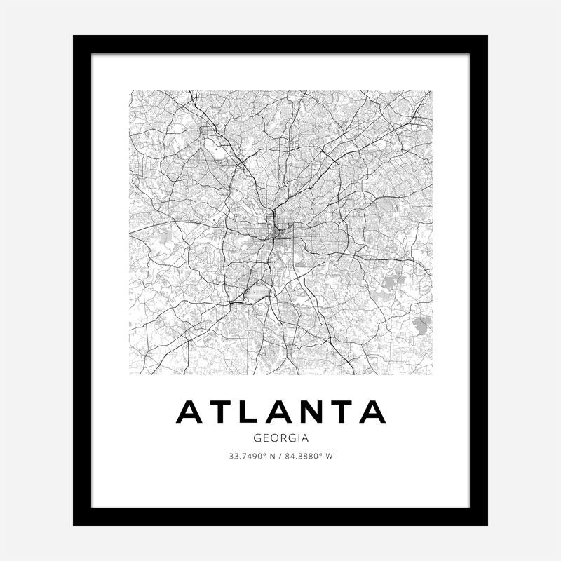 Atlanta Georgia City Map Art Print