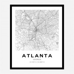 Atlanta Georgia City Map Art Print