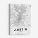 Austin Texas City Map Art Print