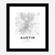 Austin Texas City Map Art Print