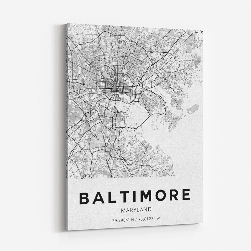 Baltimore Maryland City Map Art Print