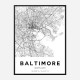 Baltimore Maryland City Map Art Print