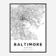 Baltimore Maryland City Map Art Print