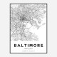 Baltimore Maryland City Map Art Print