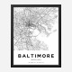 Baltimore Maryland City Map Art Print