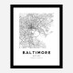 Baltimore Maryland City Map Art Print