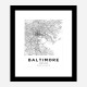 Baltimore Maryland City Map Art Print