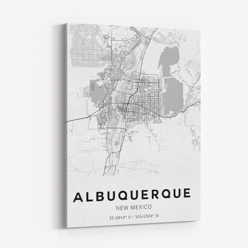 Albuquerque New Mexico City Map Art Print