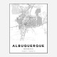 Albuquerque New Mexico City Map Art Print