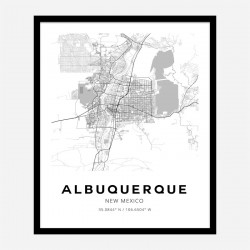 Albuquerque New Mexico City Map Art Print