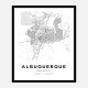 Albuquerque New Mexico City Map Art Print