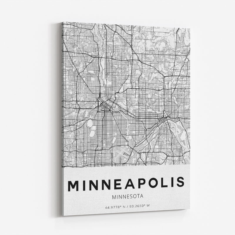 Minneapolis Minnesota City Map Art Print