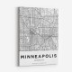 Minneapolis Minnesota City Map Art Print