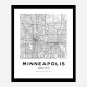 Minneapolis Minnesota City Map Art Print