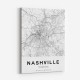 Nashville Tennessee City Map Art Print