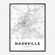 Nashville Tennessee City Map Art Print