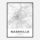 Nashville Tennessee City Map Art Print