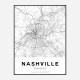 Nashville Tennessee City Map Art Print