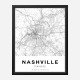 Nashville Tennessee City Map Art Print