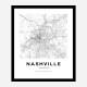 Nashville Tennessee City Map Art Print