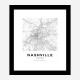 Nashville Tennessee City Map Art Print