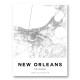 New Orleans Louisiana City Map Art Print