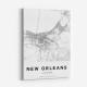 New Orleans Louisiana City Map Art Print