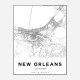 New Orleans Louisiana City Map Art Print