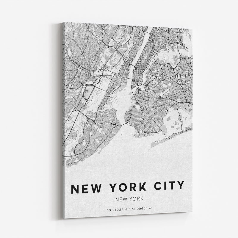 New York City New York City Map Art Print