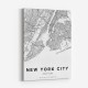 New York City New York City Map Art Print