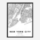 New York City New York City Map Art Print