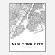 New York City New York City Map Art Print