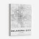 Oklahoma City Oklahoma City Map Art Print