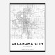 Oklahoma City Oklahoma City Map Art Print