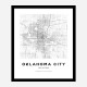 Oklahoma City Oklahoma City Map Art Print