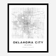 Oklahoma City Oklahoma City Map Art Print