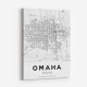 Omaha Nebraska City Map Art Print