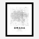 Omaha Nebraska City Map Art Print