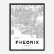 Phoenix Arizona City Map Art Print