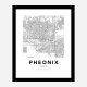 Phoenix Arizona City Map Art Print