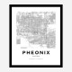 Phoenix Arizona City Map Art Print