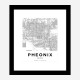 Phoenix Arizona City Map Art Print