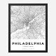 Philadelphia Pennsylvania City Map Art Print