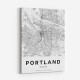 Portland Oregon City Map Art Print