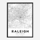 Raleigh North Carolina City Map Art Print