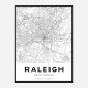 Raleigh North Carolina City Map Art Print